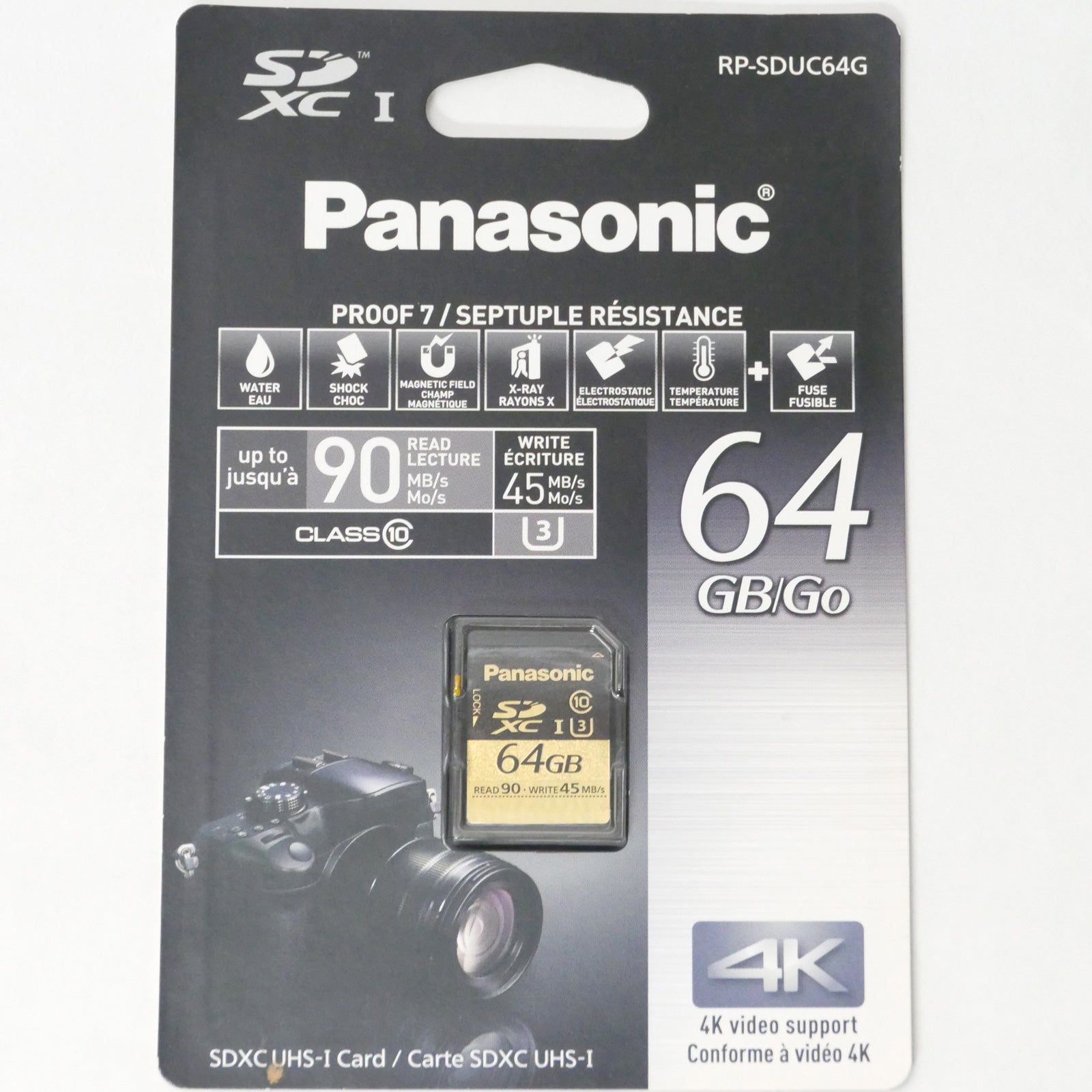 Panasonic(パナソニック) 64GB SDXC メモリーカード RP-SDU64GAK(海外パッケージ) 未開封品