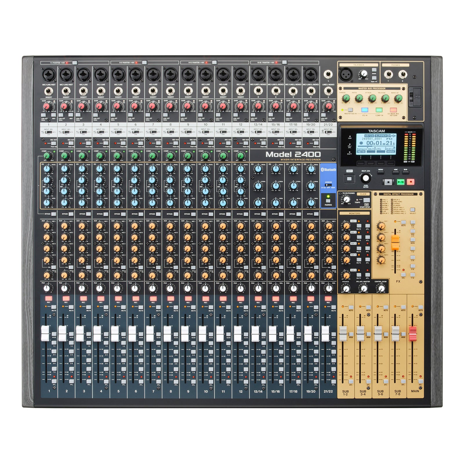 TASCAM(タスカム) 2チャンネル 24トラック レコーディング＆ライブミキサー / USBオーディオインターフェース Model 2400