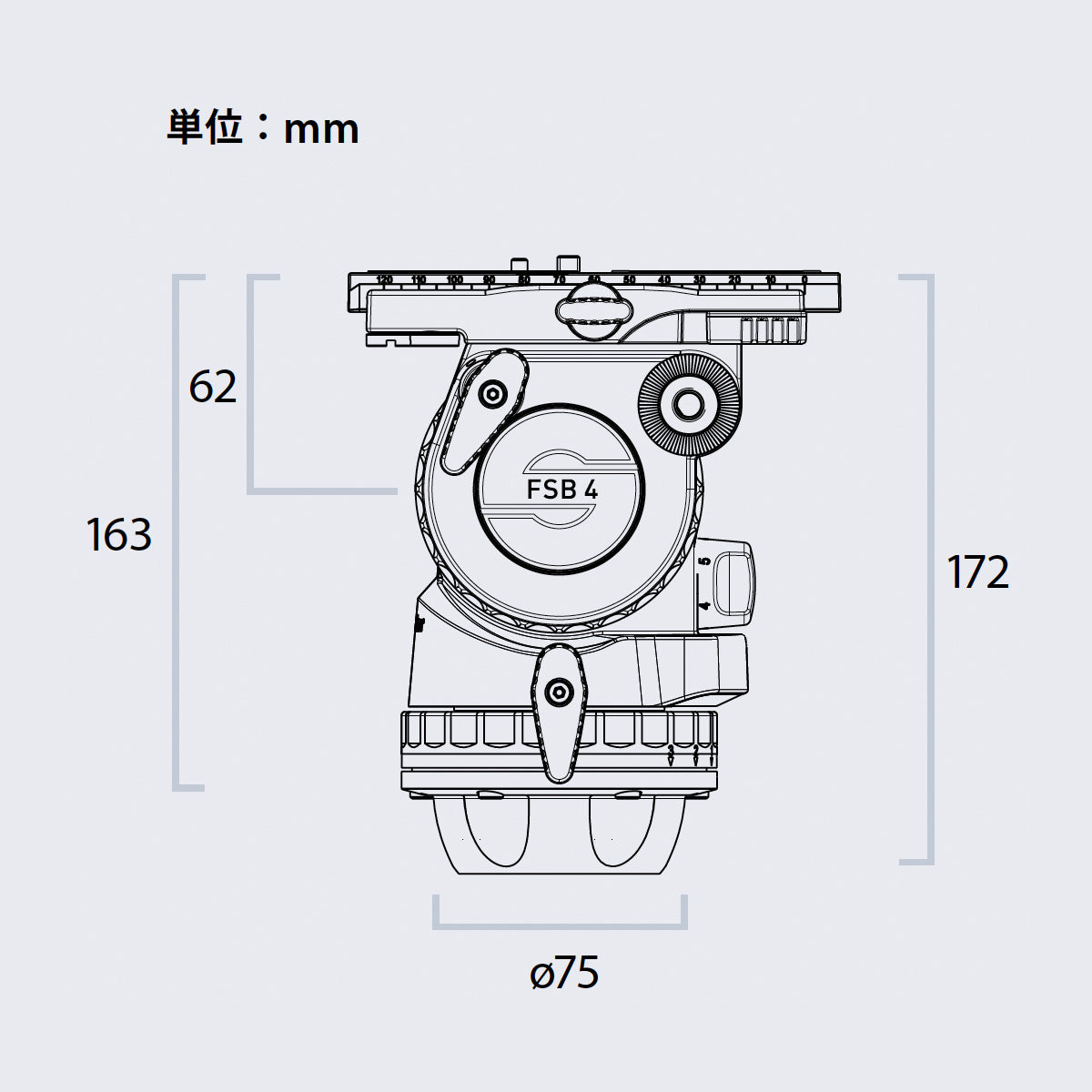 Sachtler(ザハトラー) 75mmヘッド (三脚なし) FSB 4 [0307]