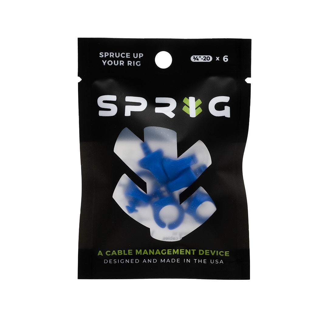 SPrig(スプリッグ) ケーブルマネジメント  1/4-20(6個入) ブルー S6PK-1420-BL