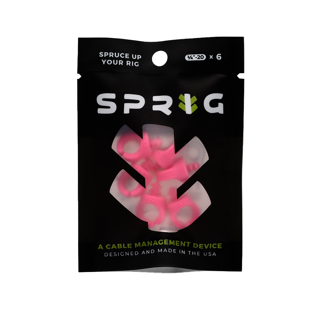 SPrig(スプリッグ) ケーブルマネジメント  1/4-20(6個入) ピンク S6PK-1420-PK