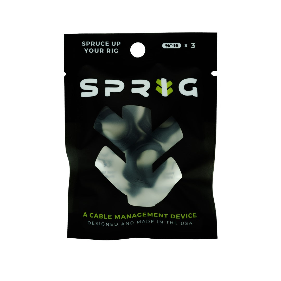 SPrig(スプリッグ) ケーブルマネジメント  3/8-16 (3個入) ブラック S3PK-3816-BK