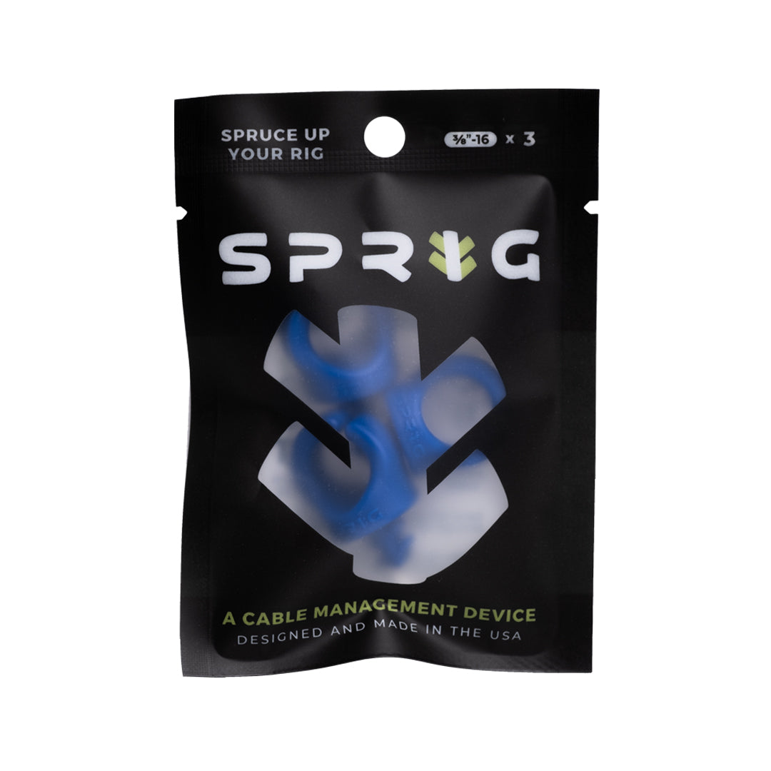 SPrig(スプリッグ) ケーブルマネジメント  3/8-16 (3個入) ブルー S3PK-3816-BL
