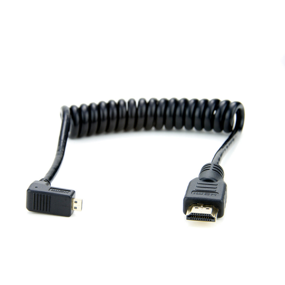ATOMOS(アトモス) HDMIケーブル Coiled Right-Angle MICRO to Full HDMI Cable ATOMCAB007
