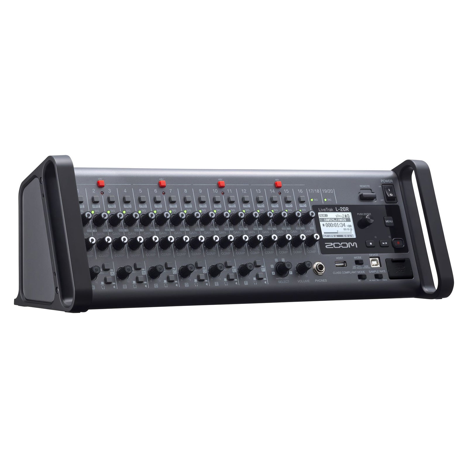 ZOOM rack mount digital mixer LiveTrak™ L-20R