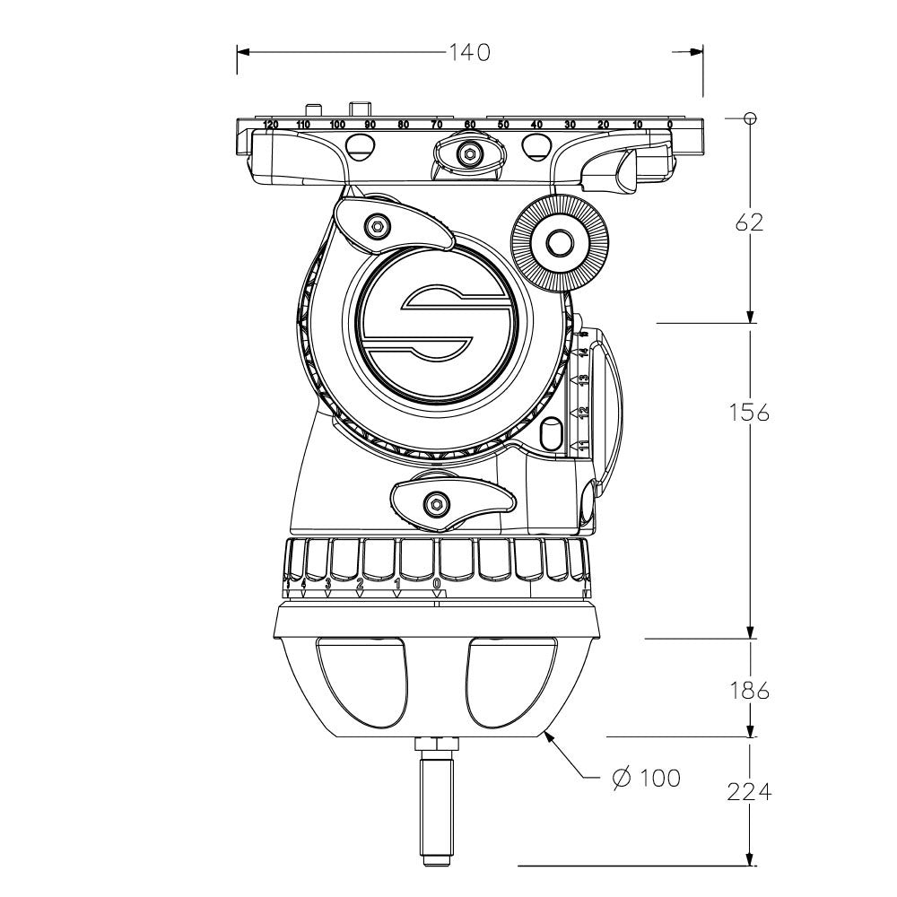 Sachtler(ザハトラー) 100mmヘッド (三脚なし) FSB 10 Mk II [S2073-0001]