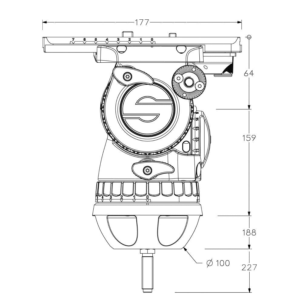 Sachtler 100mm head (without tripod) FSB 14T Mk II (S2077-0002)