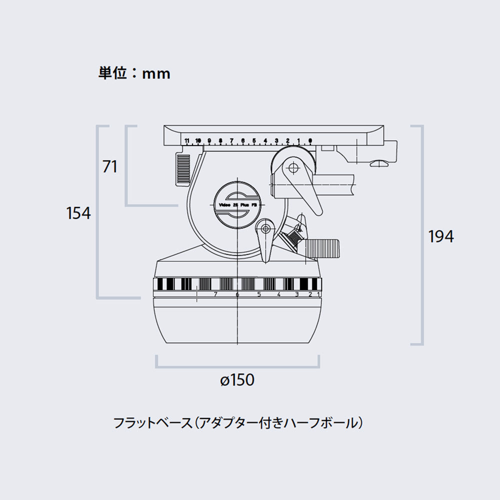 Sachtler Flat Base Head (No Tripod) Video 25 Plus FB [2501P]